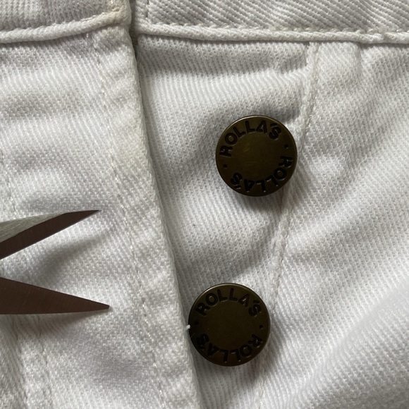 Rolla’s Original Cut Off High Waist Denim Jean Shorts White 25 - Picture 10 of 16